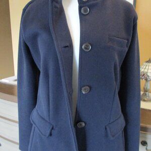 Banana Republic Navy Blue Cotton Blazer Jacket